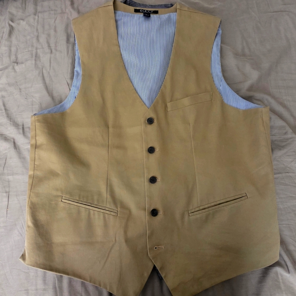 21 Men , camel color vest